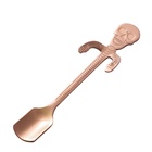 18/10 stainless steel skeleton spoon All Saint's Day bone spoon gold plated coffee spoon Halloween cutlery