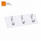 Kitchen Bathroom Powerful Marble Polyresin Adhesive Door And Wall Hanger Hook