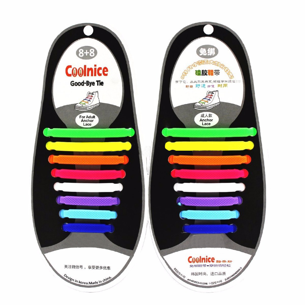 Unisex Adult Child Easy Lazy No Tie Elastic Polyester Shoe Laces Cool Shoelaces