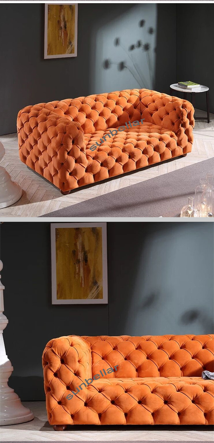 American style tufted fabric chesterfield sofa luxury classic sofa  for living room hotel furniture
