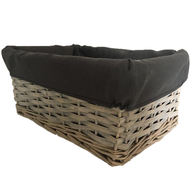 wholesale woven wicker laundry basket with lids lining handmade