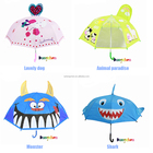 High quality and safe silver glue babies boys girls students OEM ODM 3D animal-shape cartoon kids rain umbrella