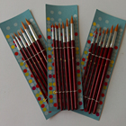 6pcs nylon hair painting brushes for acrylic painting, oil and watercolor