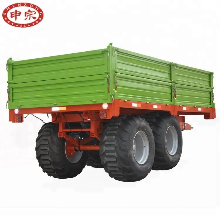 10 ton 4 wheel tandem tractor farm dump trailer factory sale