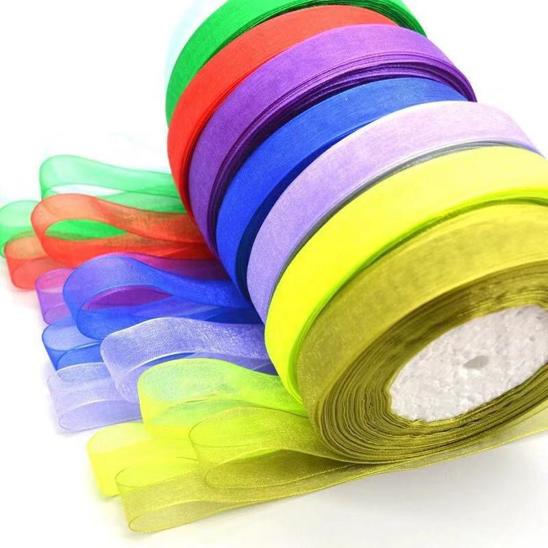 15 COLOUR 64mm Wide Beautiful Organza Ribbon Wedding Christmas Hair Party Sheer