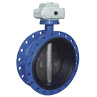 Proportional Velocity Regualting Dn500 Pn16 Wcb On Off Electric Double Flange Butterfly Valve