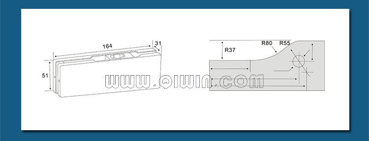 Stainless Steel Pivot Hinge Glass Door Patch Fittings Upper Glass Door Clamps For Glass Partition