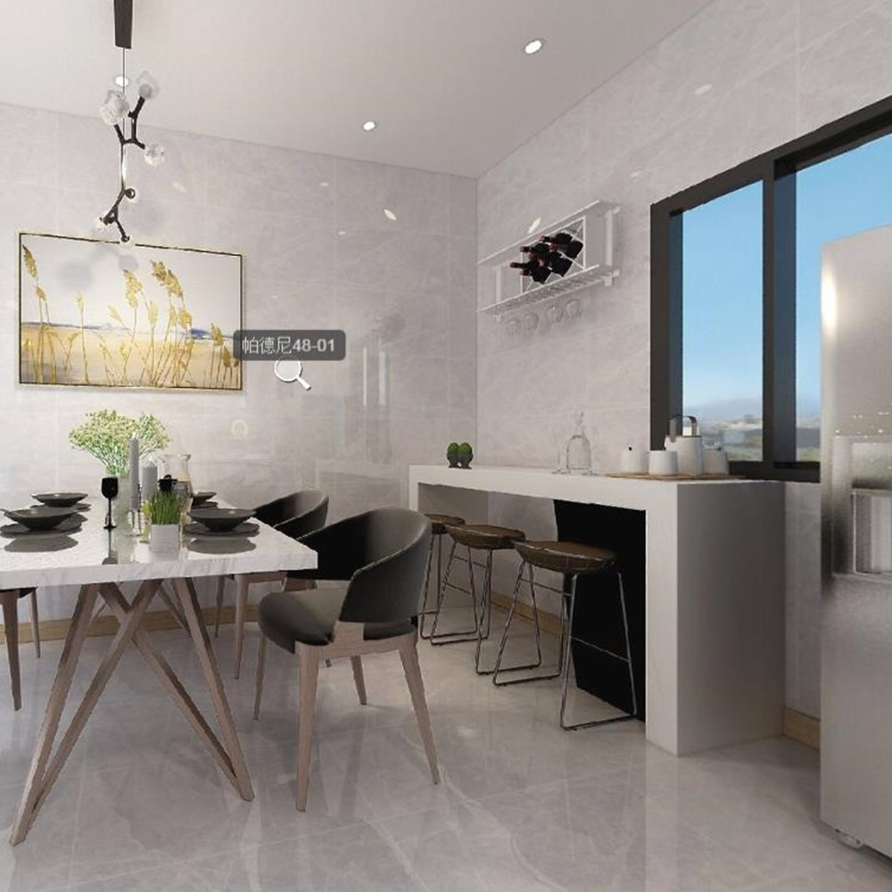 Living room full body polished marble flooring tiles 400x800mm