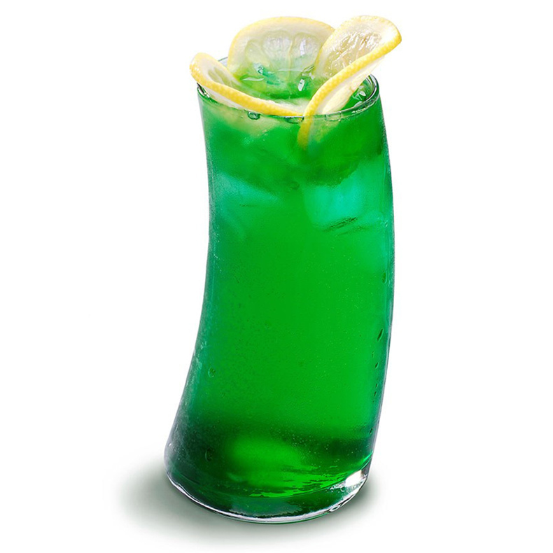 Custom Logo Unique Shape Hand Made Clear Glass Cup For Juice Ice Cream