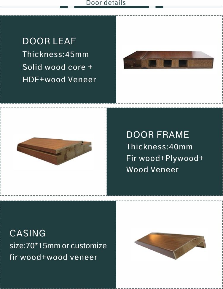 European modern design lattice glazed wooden door sliding glass door