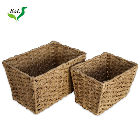 newest handmade woven plastic pp storage basket