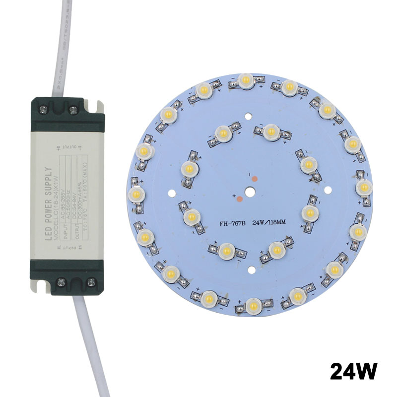 24-W-LED-Glühbirnen-Spot-Licht Star-Hochleistungs-Chipplatinen-LED-Kunststoffgehäuse-Stromversorgungstreiber
