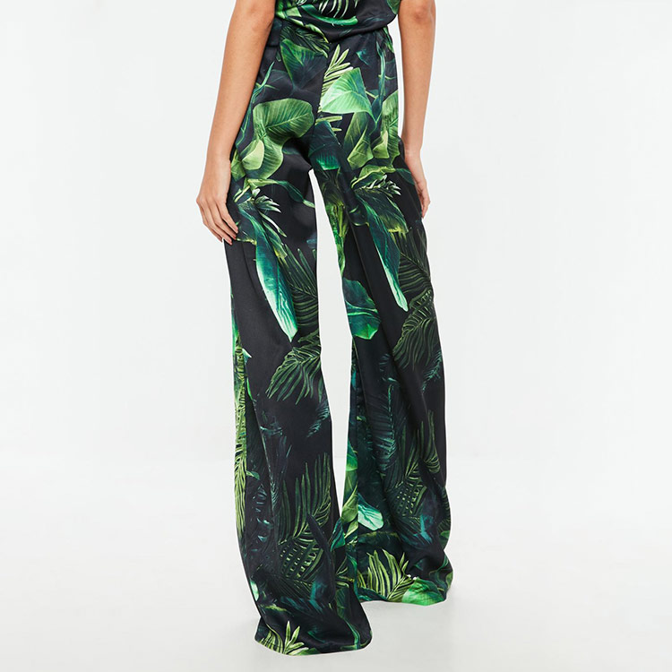 Factory Accept sample making female Two piece wide leg floral pants