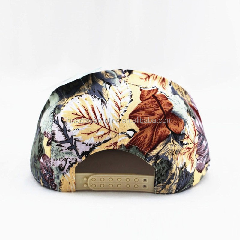 Maple Leaf Image Digital Printed 5 Panel Hat And Snapback hat men cap luxury