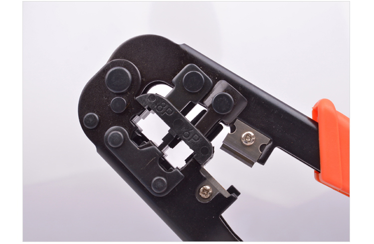 ASAKI AK-0337 8" Hand Modular Plug Crimping Tools Cable Manual Pliers Telephone Network Cable Wire Cutter High-carbon Steel