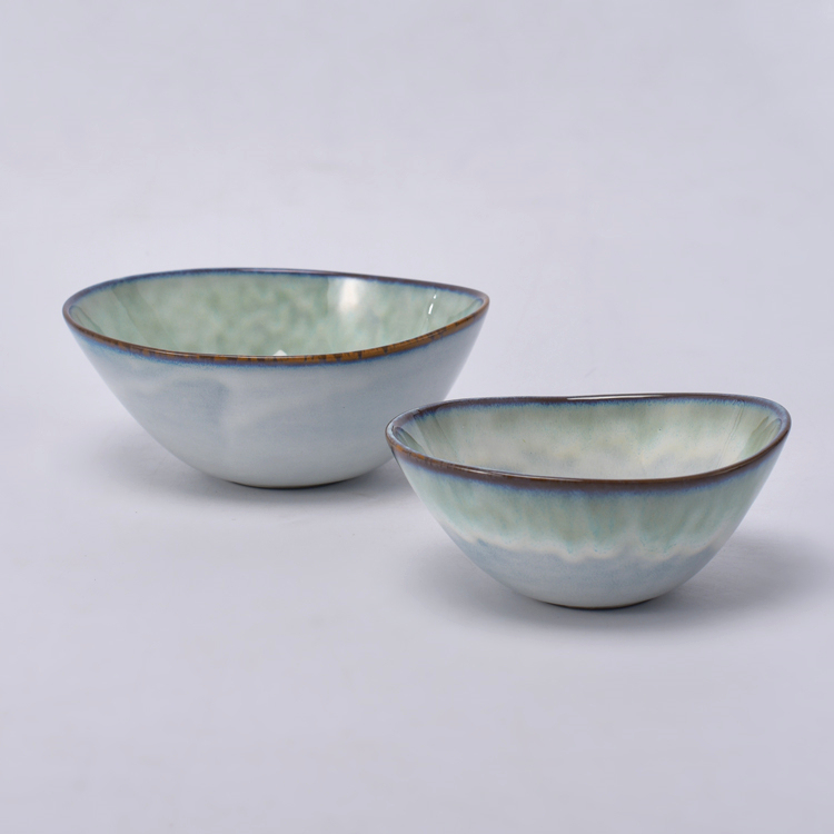Wholesale dinnerware oval shape fancy 9 inch porcelain salad dinner plates for restaurant