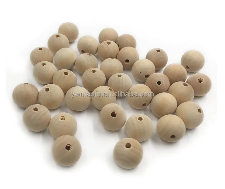 Wholesale Eco-friendly Natural Wooden Teething Beads for Baby Teether Toys