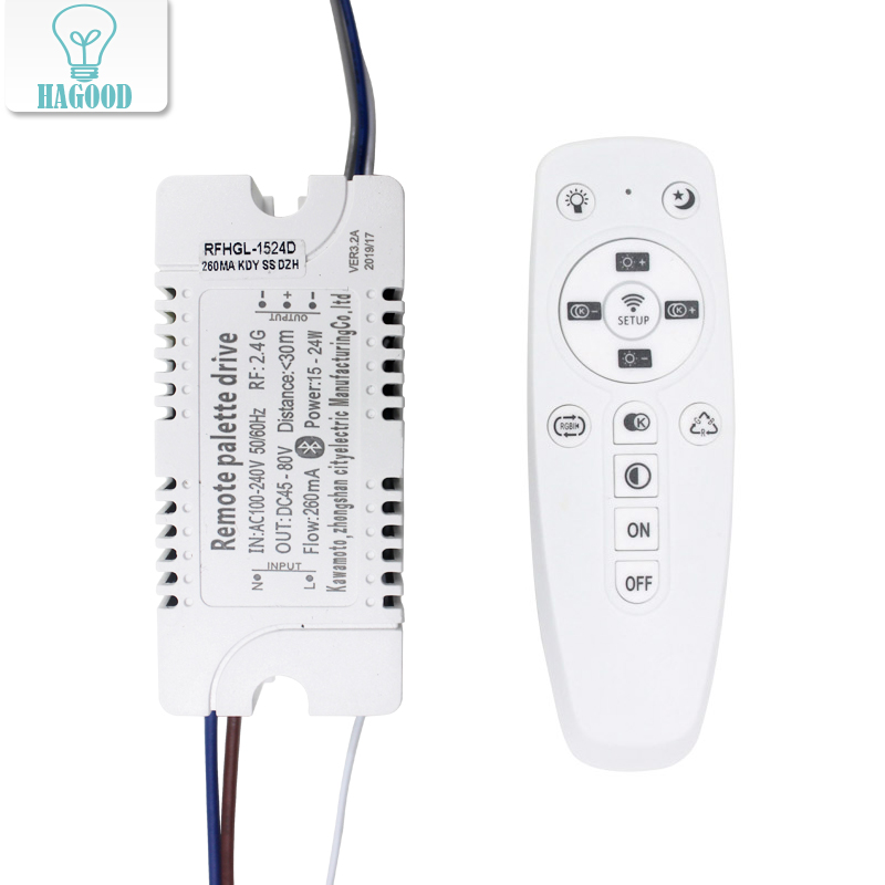 2.4G WIFI Safety Plastic Driver 15-24W Connessione Bluetooth Illuminazione Trasformatore di alimentazione AC100-240VLED Plafoniera