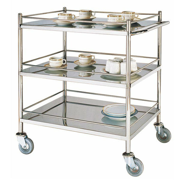 Stainless Steel 3 shelf Catering Servise Trolley
