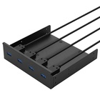 Lesozoh Computer PC case cable 5.25 inch 19pin to 4Ports USB3.0&Mounting 2.5"HDD/SSD*1 Optical Drive Front Panel