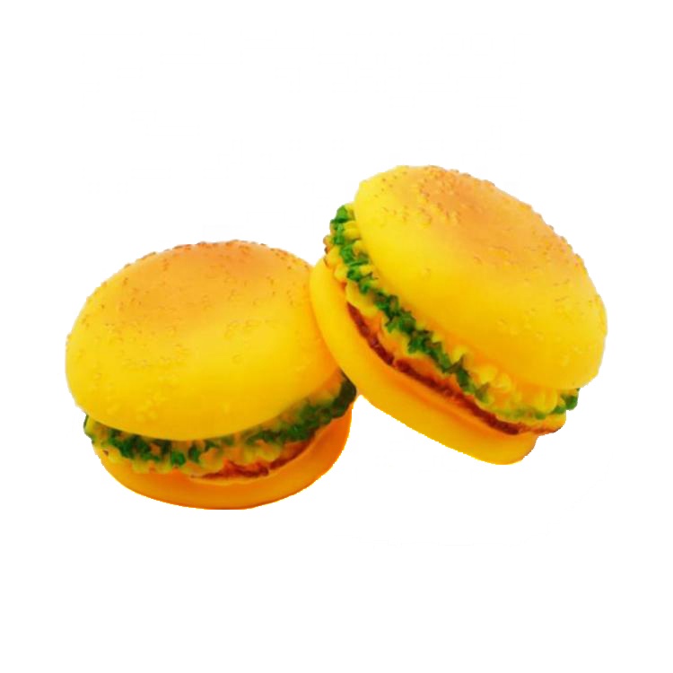 rubber hamburger dog toy