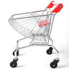 Funny Fan-shaped Foldable Child Supermarket Trolley Toys Iron Kid Shopping Cart Toy