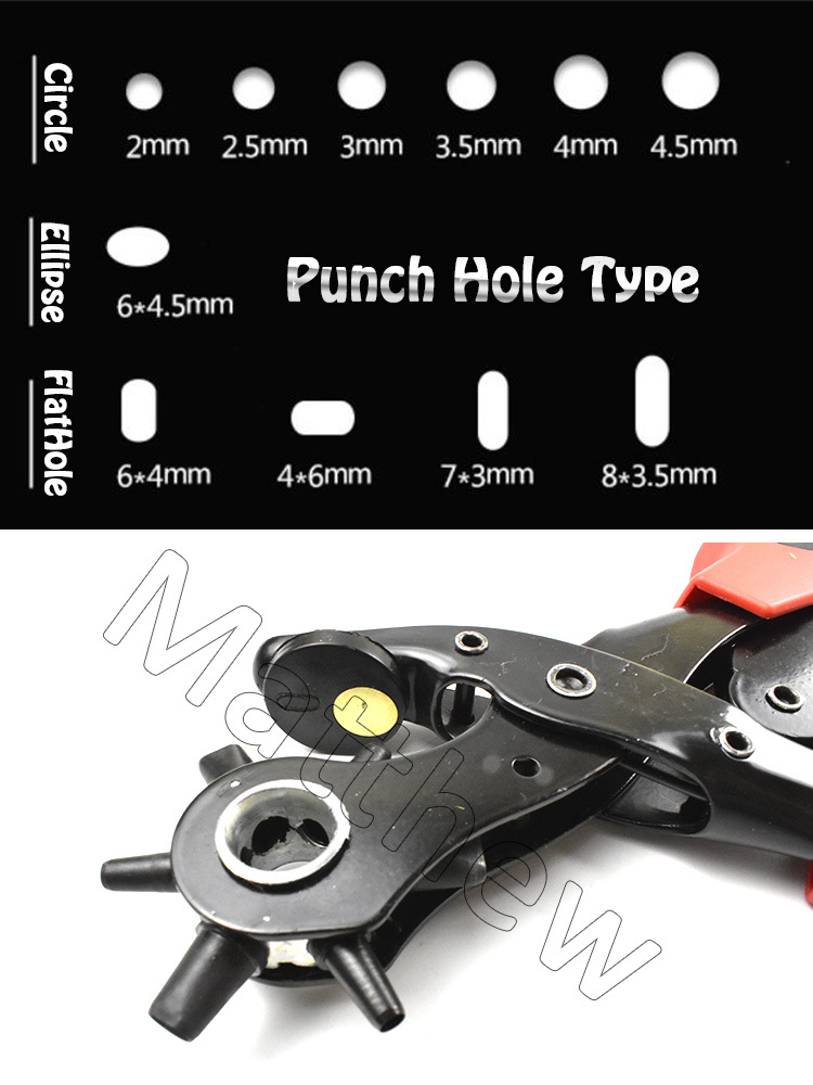 Heavy Duty Paper Hole Punch Plier for Leather Belt