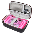 custom logo pu leather hard shell EVA small camera case, security camera bag case