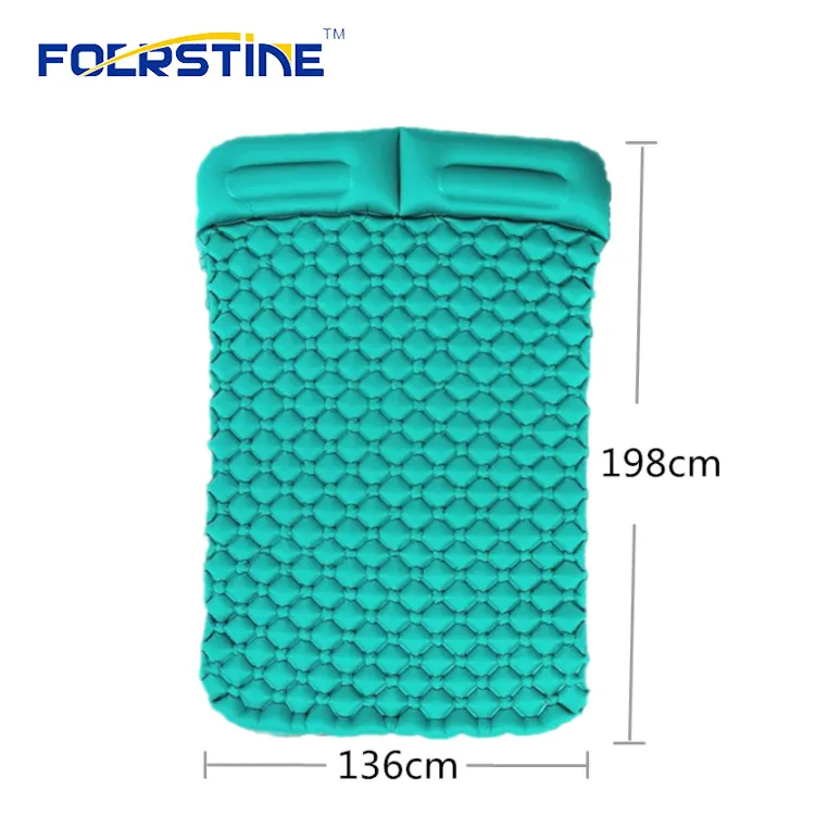 198x136x15cm 75D Polyester+PVC High Quality Camping Inflatable Air Mattress inflatable beach mat