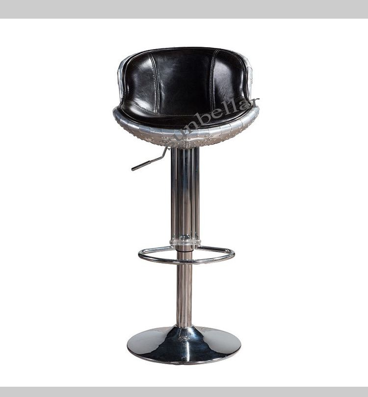 high chair for bar table stainless steel foot stand lift and swivel bar chair leather industrial style