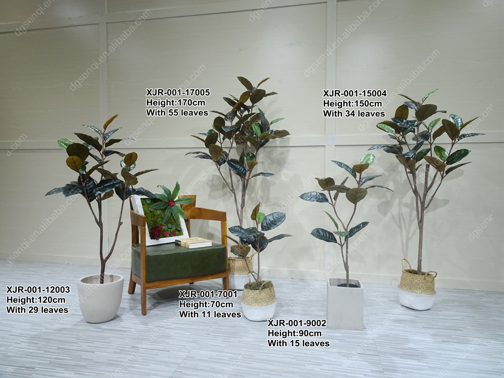 170cm Good Price Ficus Elastica Artificial Potted Lyrata Trees Decorative Faux Plant