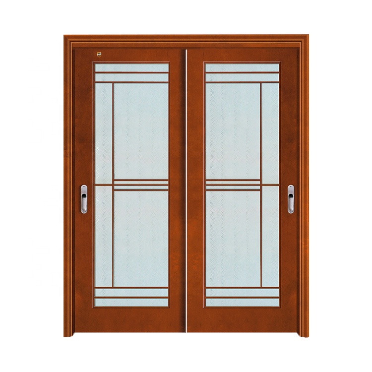 modern style double wooden doors sliding glass doors