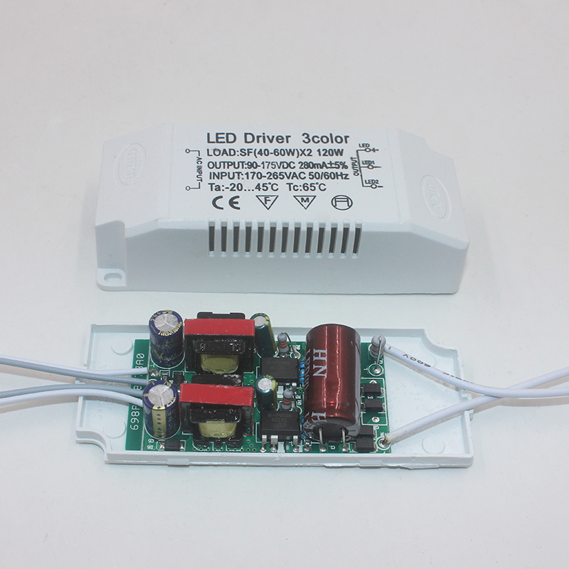 8-120W LED pilote entrée AC175-265V transformateur d'éclairage non isolant adaptateur d'alimentation d'entraînement de luminaire