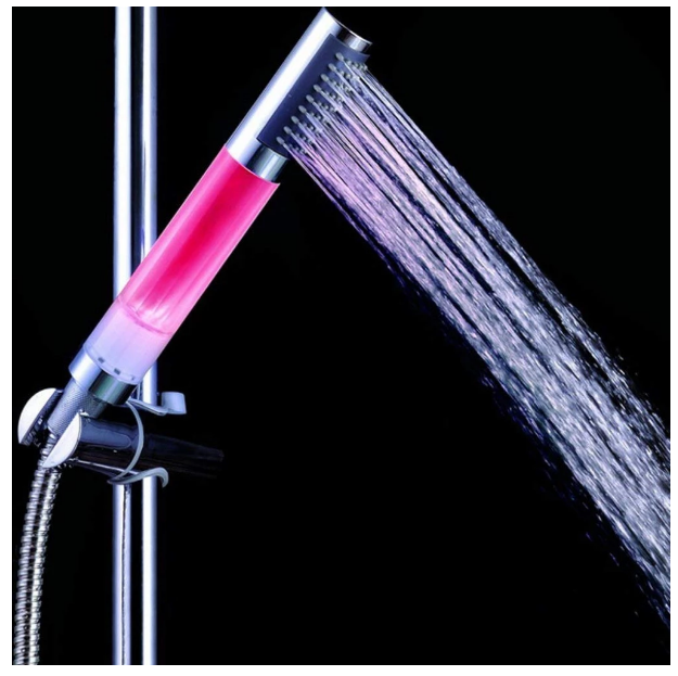 High Pressure Spa Shower Head Bathroom LED 3 Colors changing hand Shower Head Multi color light up shower