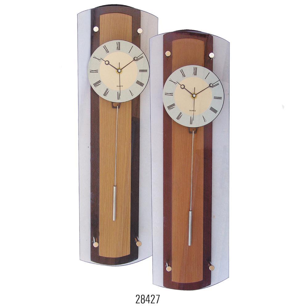 pendulum clock,glass quartz analog type pendulum clock