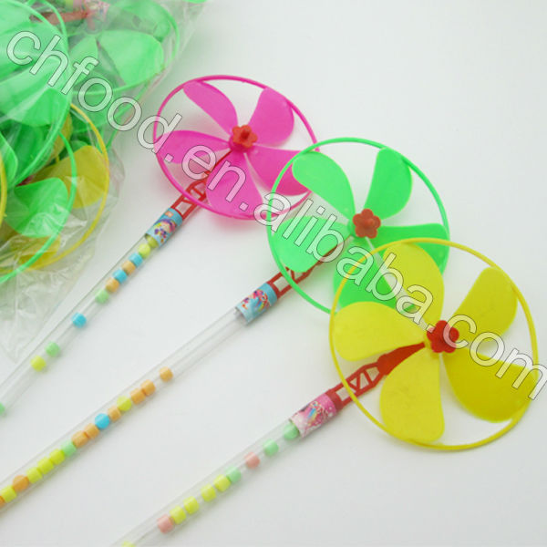Big Windmill Whistle Toy Candy / Plastic Windmill Toy Candy