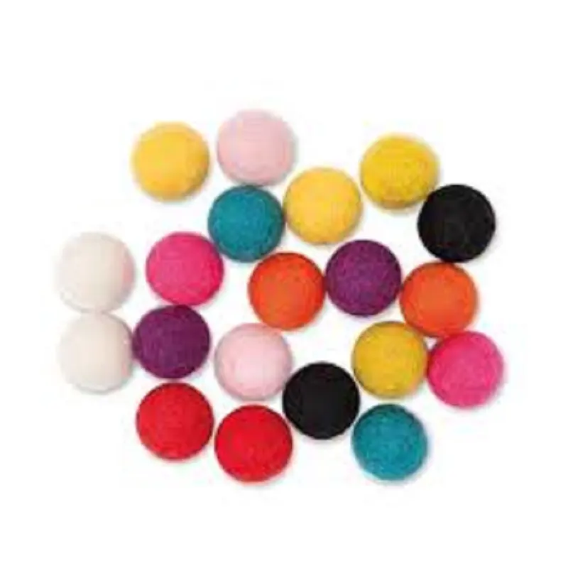 Eco-Friendly 100% Handmade 2cm Color Wool Balls For Home Decoration and Christmas