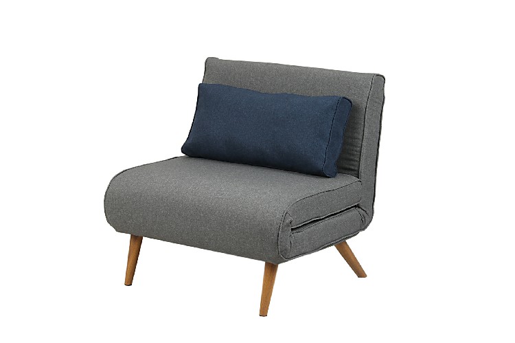 Studio Guest Foldable Chair Beds  Foam Sofa Couch Futon Furniture Gray Sleeper Chair Folding Foam Bed Futon Chair