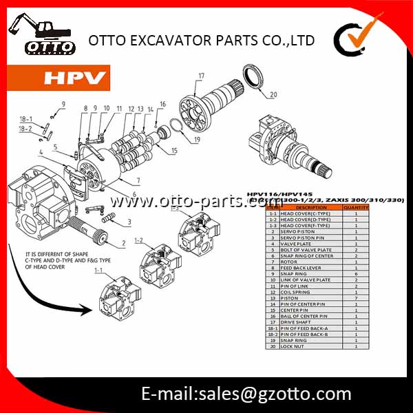 9749142 HPV145 ZX330 Valve Plate - Hitachi Parts for Excavators