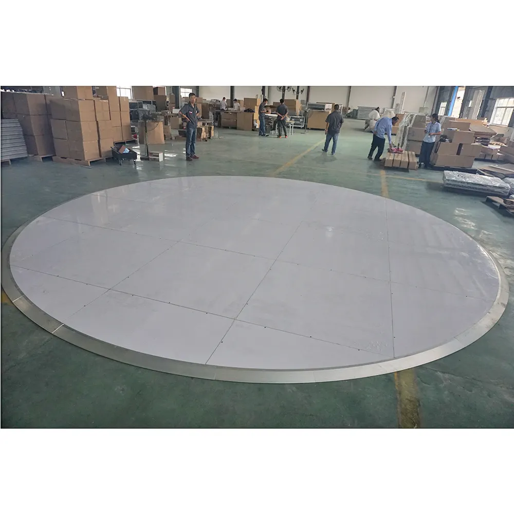 wholesale portable flooring 9M diameter wooden white round dance floors for sale