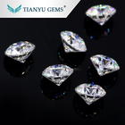 tianyu gems jewelry accessories 3.5-6.5mm colorless DEF white loose moissanite stone