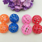 Pet toys source factory Interactive plastic colored small hand bell ball cat toys for training and sratching