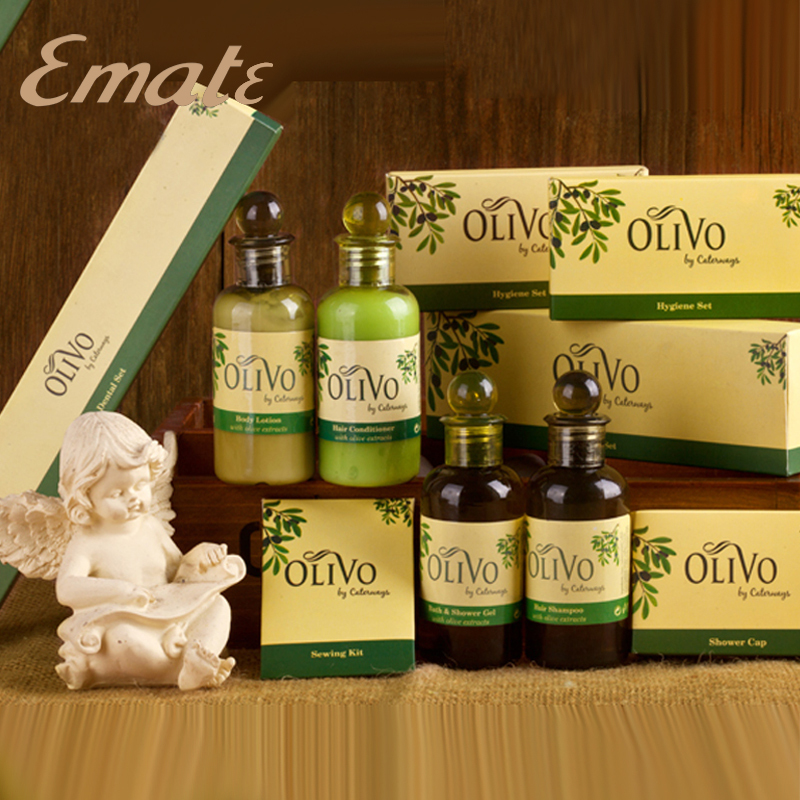 Hotel guest luxury and disposable amenities set