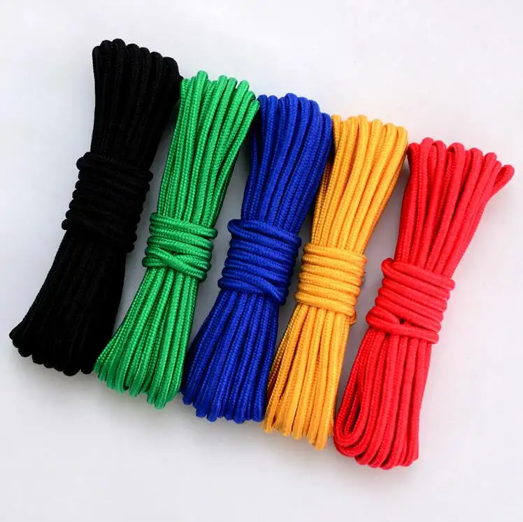 Durable high quality custom diameter round braided packing rope colored polyester strong cord for sport decoration pet toys