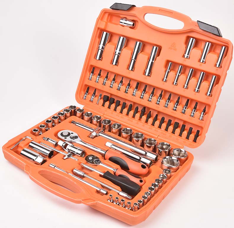 Asaki 94pcs Industrial Grade Cr-V 1/4'' Dr Socket And Wrench Set