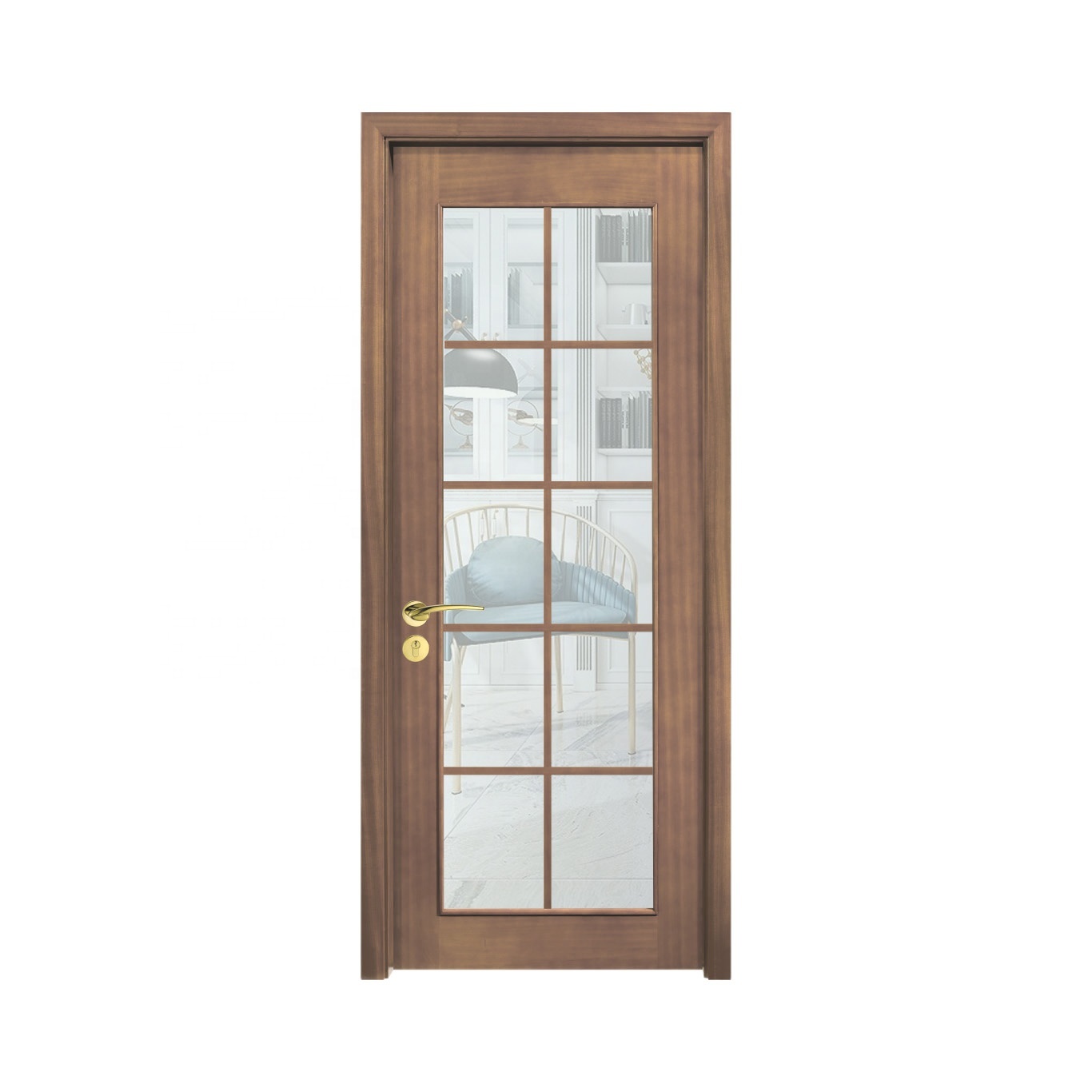 Wood Glass Door Design Kitchen Swinging Door Hot Sale Lattice Swing Graphic Design Customized Bathroom Entry Doors Interior