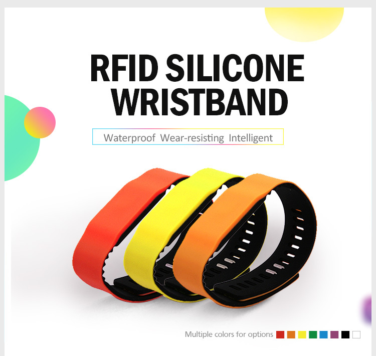 New Design Double Color RFID MIFARE Wristband Adjustable NFC Bracelet