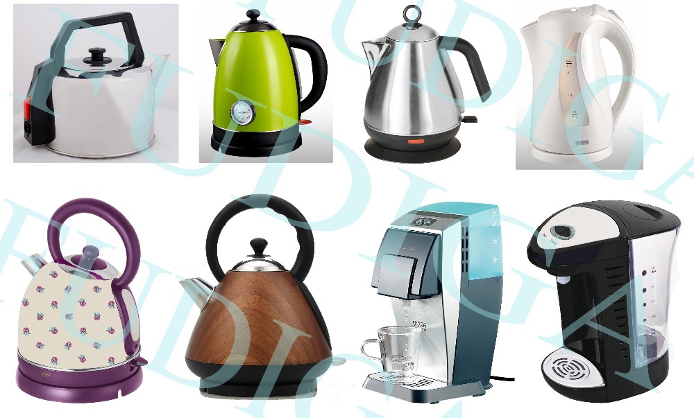 Electrical household appliance kettle with thermometer