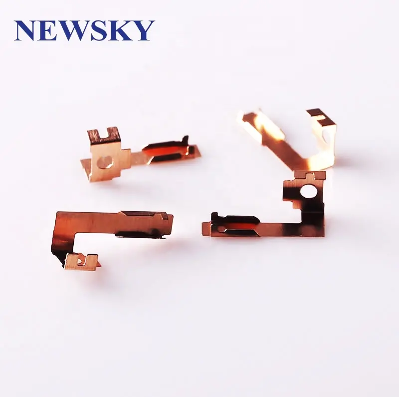 Stamping Part Shenzhen ISO9001 Factory Customized BeCu Material With Gold Plating Electrical Connector Terminal Stamping Parts