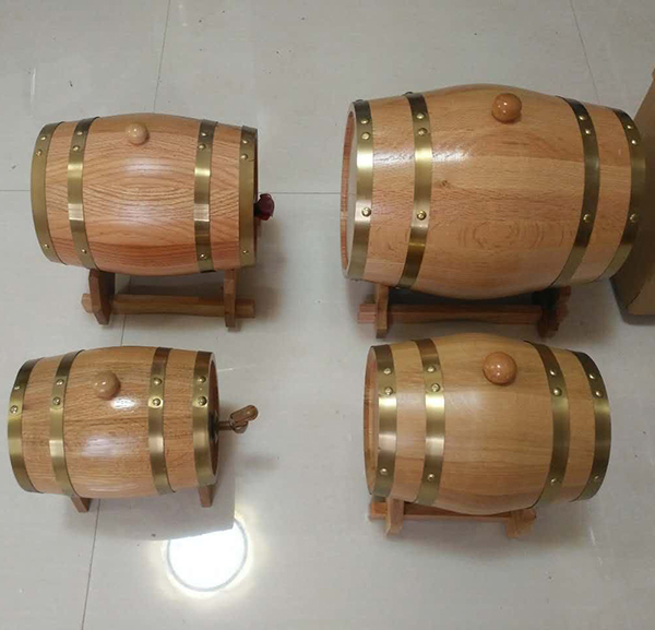 OAK wood decorative mini wine storage barrel